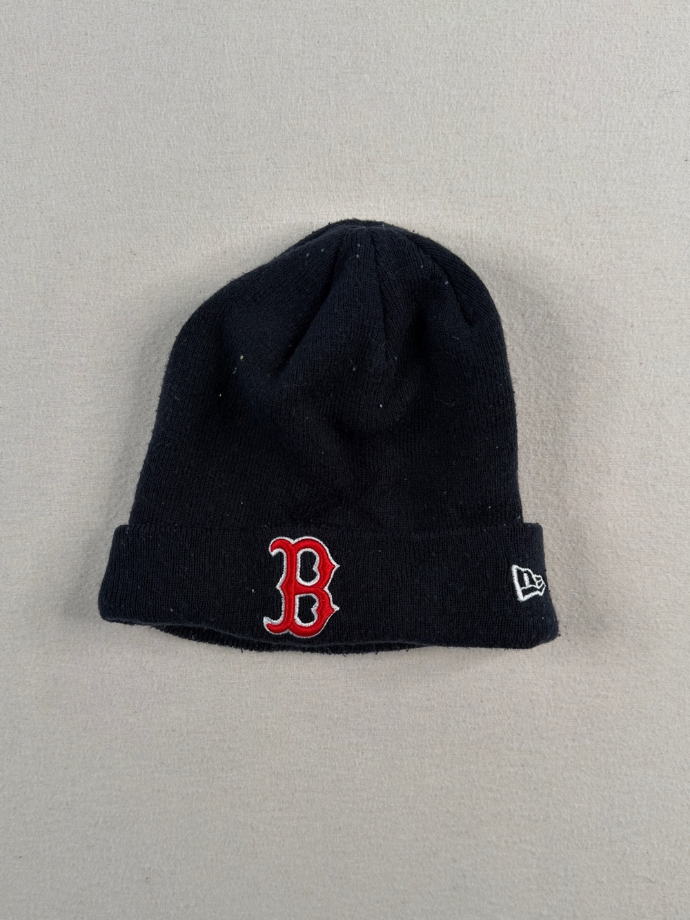 New Era Boston Red Sox Black Knit Beanie Hat MLB Embroidered Logo OSFM